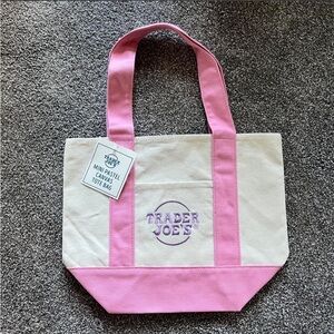 Trader Joe's Pink Pink Mini Tote Bag